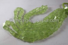 Prehnite Faceted Nugget Shape Beads